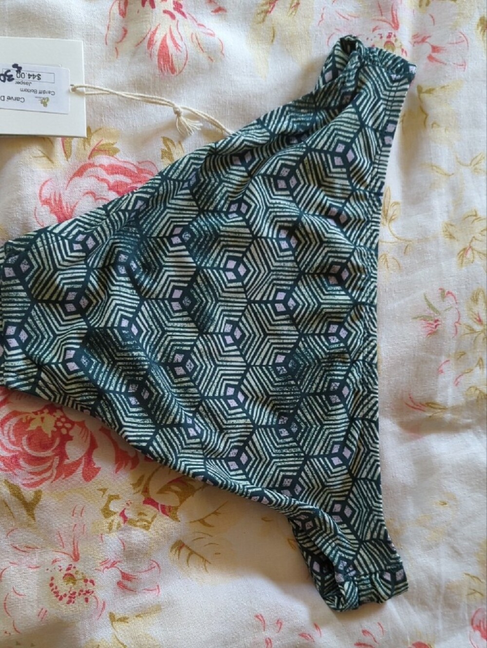 Carve Designs Green Geometric Print Bikini Bottom - Picture 2 of 4